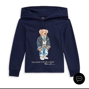 Polo Ralph Lauren little boy’s and boy’s bear hoodie T-shirt